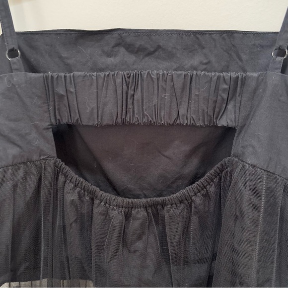 Maeve Anthropologie Mesh Whimsygoth Tiered Fairy Black Dress Size Medium K62 - Picture 15 of 16